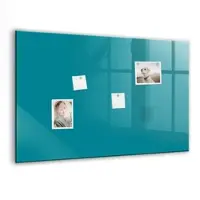 Tulup Glas Magnettafel Meeresfarbe 90x60 cm Magnettafel Zum Beschriften Schwarzer Marker Magnettafel Für Notizen