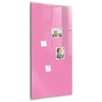 Tulup Magnettafel Beschreibbar Rosa Farbe 60x120 cm Magnettafel Küche Glas Schwarzer Marker Glastafel Magnetisch