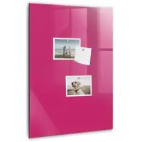 Tulup Beschreibbare Magnettafel Kräftige Rosa Farbe 40x60 cm Beschreibbare Magnettafel Küche Weißer Marker Magnetisches Glassboard