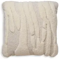 Casa Padrino Luxus Kissen Elfenbein 50 x 50 cm - Handgewebtes Deko Woll Kissen - Quadratisches Zierkissen - Wohnzimmer Dekoration - Luxus Deko Accessoires