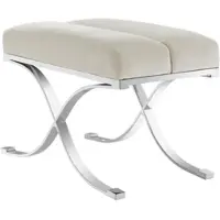 Casa Padrino Luxus Hocker Hellgrau 69 x 42 x H. 51 cm - Designermöbel