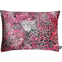 Casa Padrino Luxus Wohnzimmer Deko Kissen Kansas Leo Mehrfarbig 35 x 55 cm - Feinster Samtstoff - Luxus Kollektion