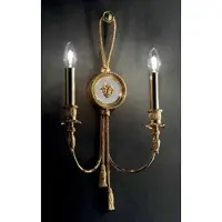 Casa Padrino Luxus Barock Doppel Wandleuchte Gold 30 x 12 x H. 55 cm - Prunkvolle Wandlampe im Barockstil - Barock Leuchten - Luxus Qualität - Italy