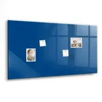 Tulup Schreib Magnettafel Blaue Farbe 120x60 cm Magnettafel Wohnzimmer Glas Weißer Marker Magnettafel Flur Glas