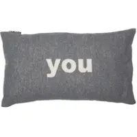 David Fussenegger Kissenhülle Silvretta 'you' 30 x 50 cm Grau