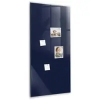 Tulup Magnettafel Beschreibbar Farbe Dunkelmarineblau 60x120 cm Magnettafel Küche Glas Weißer Marker Glastafel Magnetisch