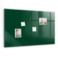 Tulup Glas Magnettafel Farbe Flaschengrün 90x60 cm Magnettafel Zum Beschriften Weißer Marker Magnettafel Für Notizen