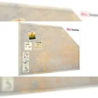 Allboards Korktafel mit Druckmotiv GOLDENER BETON, 90√ó60 cm Holzrahmen