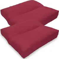 NYVI Loungekissen SunLounge Outdoor 50x50 cm Beere 2er Set - Wasserabweisend, Schmutzabweisend, Bequem, für Stühle, Bänke, Boden