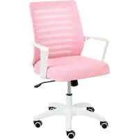 Beliani Bürostuhl Rosa aus Mesh Drehbar Neigbar Höhenverstellbar für Homeoffice Heimbüro Schreibtischstuhl Drehstuhl