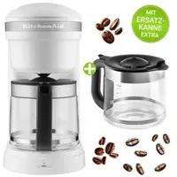 KitchenAid 5KCM1208 Weiß Classic mit Ersatz-Kanne 1,7L im Sparset