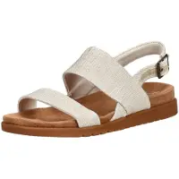 Toms Sandalen Textil mit verstellbarem Fersenriemen, gepolstertem Fußbett, flexibler Laufsohle
