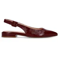 Manfield Bordeauxrote Slingbacks aus Lackleder | Größe 39