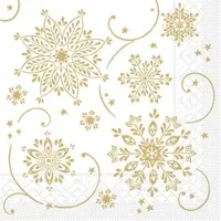 Mank Serviette Tissue Cristal in Weiß, 33 x 33 cm, 100 Stück - Weihnachten