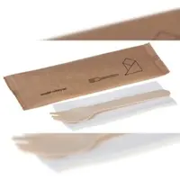 DeinPack 250 Bestecksets 2-teilig mit Gabel und Serviette