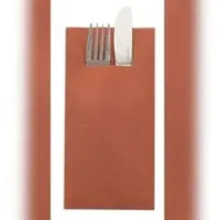 Sovie HORECA Besteckserviette Terrakotta aus Linclass Airlaid 40 x 40 cm, 100 Stück