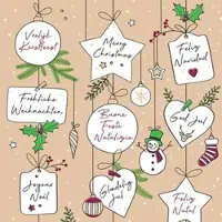 Mank Airlaid Serviette Snowman, 40 x 40 cm, 50 Stück - - Weihnachten Weihnachtsgrüße