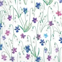Mank Tissue Serviette Nelia 40 x 40 cm, 3-lagig, 100 Stück - - Floral Blumen
