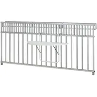 Alco Balkonhängetisch 100 x 50 cm weiß Gestell aus Stahl in weiß, Tischplatte aus top in weiß
