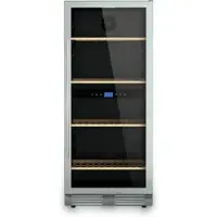 LES PETITS CHAMPS Einbau-Weinkühlschrank 149 Flaschen CAVCED149, Kapazität 325L, 2 Temperaturzonen, Edelstahl, Anti-UV, LED