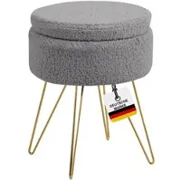 Albatros Hocker CANNES Sherpa Bezug Grau
