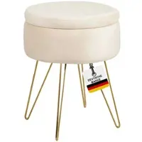 Albatros Hocker CANNES Samt Bezug Beige