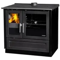 Plamen EEK A+ Holzherd 910 schwarz, externe Zuluft, 9 kW Dauerbrandherd
