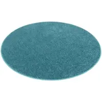 Snapstyle Hochflor Velours Teppich Cottage Petrol 160cm Rund