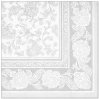 Papstar 50 Servietten "ROYAL Collection" 1/4-Falz 40 x 40 cm weiss