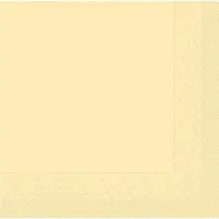 Mank Serviette Tissue in Creme, 33 x 33 cm, 1/4 Falz, 100 Stück