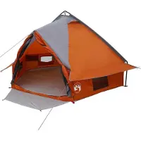 vidaXL Teepee Zelt für 4 Personen 4 Personen Grau und Orange