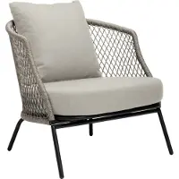 Stern Odea Lounge-Sessel Aluminium schwarz matt