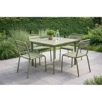 Emu Star Gartenmöbel-Set ohne Armlehne Grau/Grün 5tlg.