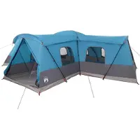 vidaXL Zelt für 16 Personen mit Dach Blau 680 x 510 x 210 cm