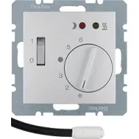 Berker 20341404 Fußbodentemp m Z-St ReKno u 2 Ln B.1 Alu