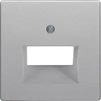 Berker Zentralstück für UAE Steckdose 2fach Q.1/Q.3 alu samt, lackiert, Aluminium, Duroplast, konventionell, , Q.1/Q.3, 58,5 mm