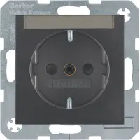 Berker 47491606, Typ F, Anthrazit, Thermoplast, IP20, 250 V, 16 A