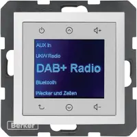 Hager Berker B.Kwadrat/B.3/B.7 B.x Radio Touch podtynkowe DAB+ Bluetooth weiß mat 30849909