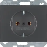 Berker 41157006, Typ F, DIN-Schiene, Anthrazit, Thermoplast, IP20, 250 V