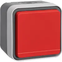 Berker 47403521 Steckdose SCHUKO Klappd rot W.1 grau