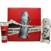 Carolina Herrera Set : 212 Heroes Eau De Toilette For Men 90 ml + 212 Heroes Shower Gel For All Skin Types 100 ml