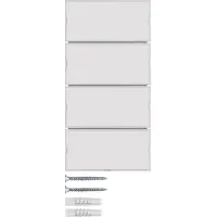 Hager GMBH Tastsensor 4fach Komfort 80164780 KNX S.1/B.3/B.7 für ws und polarws
