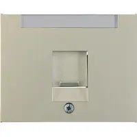 Berker Z.-Stk. mit Staubschutzschieber und Beschriftungsfeld K.5 edelstahl, lackiert, Edelstahl, Thermoplast, konventionell, , Matte, K.5