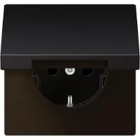 JUNG Steckdose 1f alu LS UP m.BS Klappd IP20 AL1520KIKLD