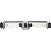 HINKLEY Elstead Masthead Wandleuchte E27 2-fach Poliertes Chrom und schwarz IP44