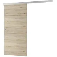 Inova Tür Schiebetür Holz Eiche 880x2035 Zimmertür Holztür Schiebetürsystem - Griffmuschel+2seitiger Softclose