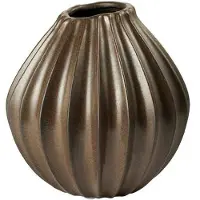 Fyrklövern - Wide Vase, Ø 25 x H 25 cm, antique brown