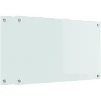 vidaXL Küchenrückwand 2 pcs Weiß 80 x 50 cm Gehärtetes Glas