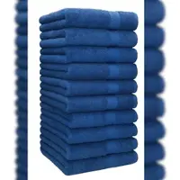 Betz 10 Stück Handtuch-Set PALERMO Größe 50x100cm Farbe Blau 100% Baumwolle
