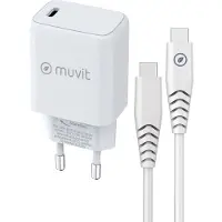 Muvit For Change Pd 25w Usb-c-wandladegerät + Usb-c-kabel 1 M 3a